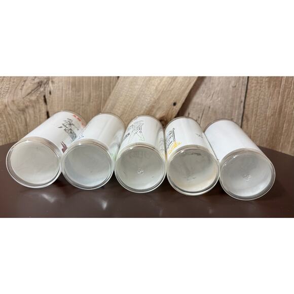 Set Of 5 Tall Classic Car Collectible Antique Autos Drinking Glasses Water Cups - Picture 9 of 10